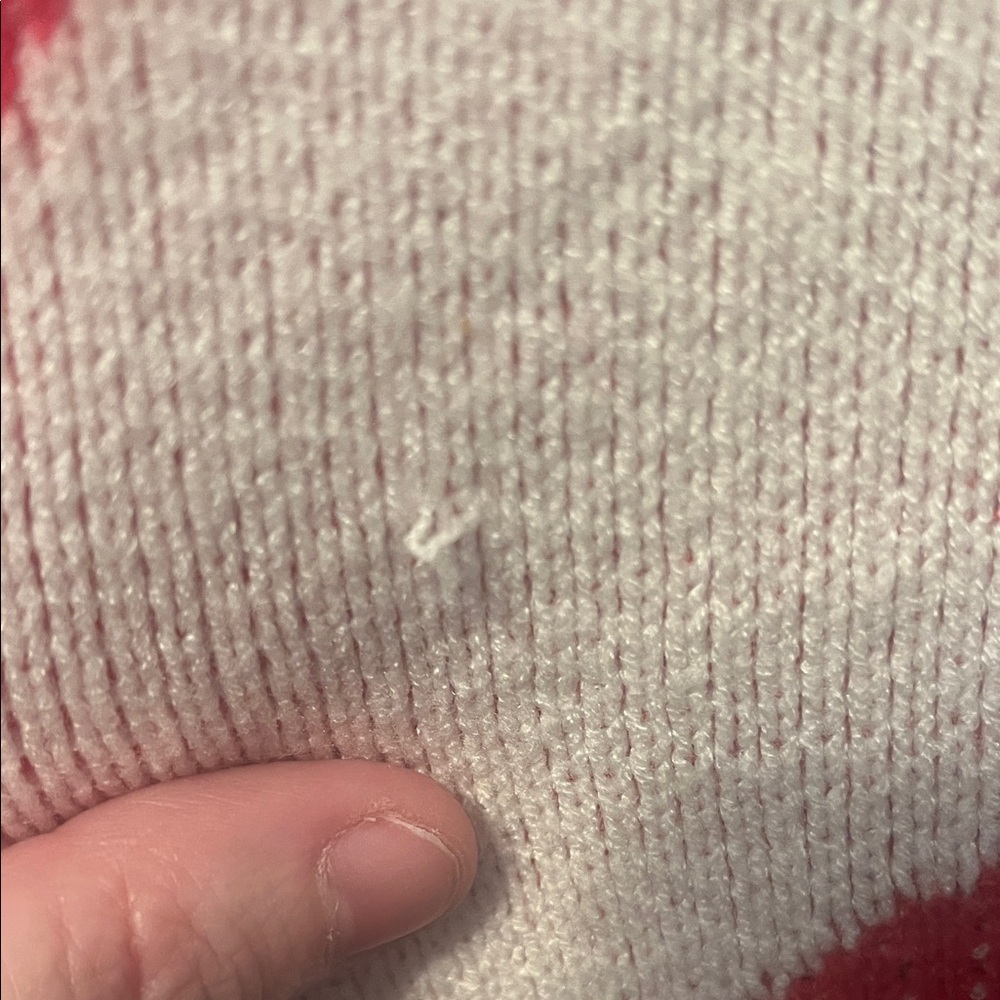 Miracle Cream & Red Heart Knit Sweater w/ Cut Out Back Size M/L - Picture 5 of 16